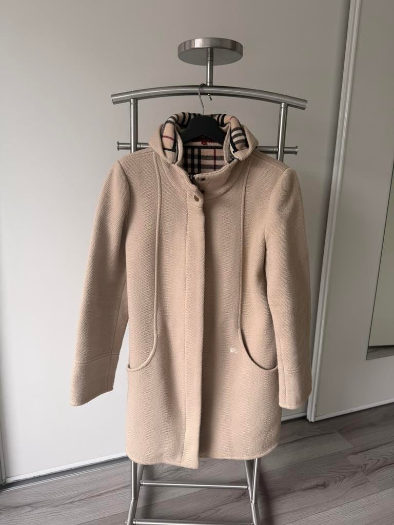 Burberry cape jas / poncho | maat 40 | beige, Ophalen of Verzenden, Zo goed als nieuw, Maat 38/40 (M), Beige
