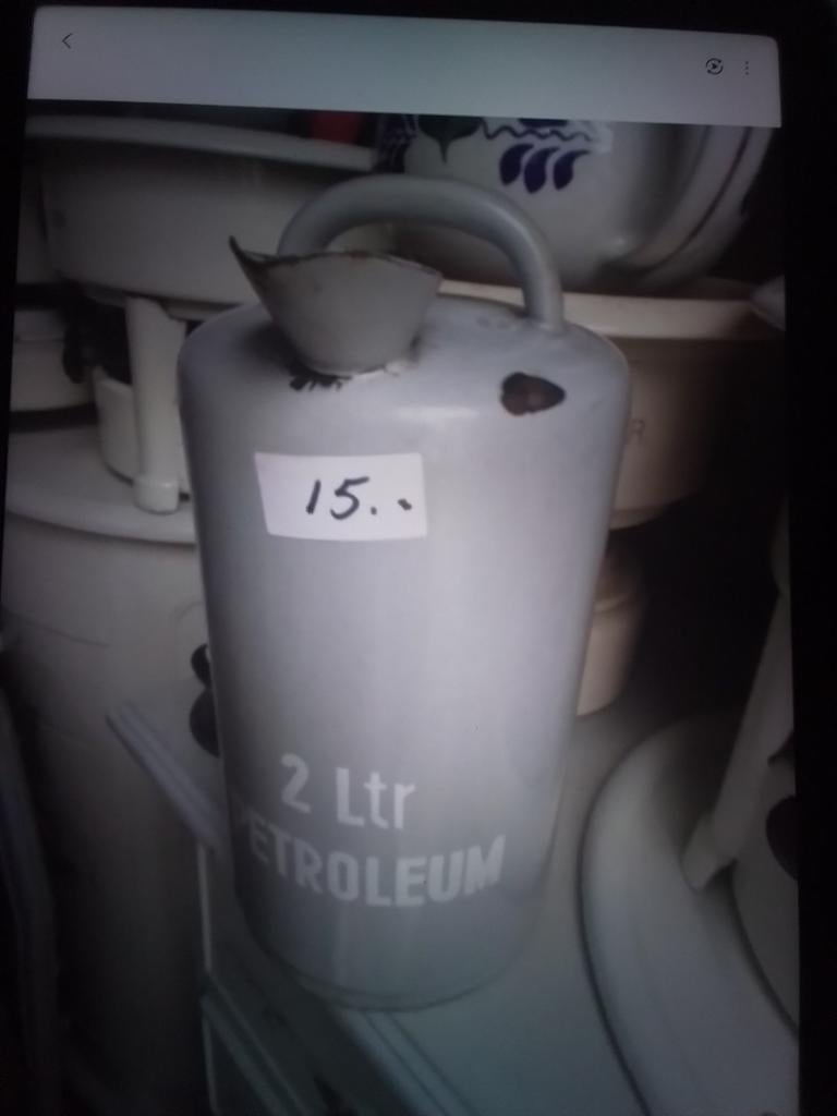 Emaille petroleum kan 2 liter, Ophalen of Verzenden