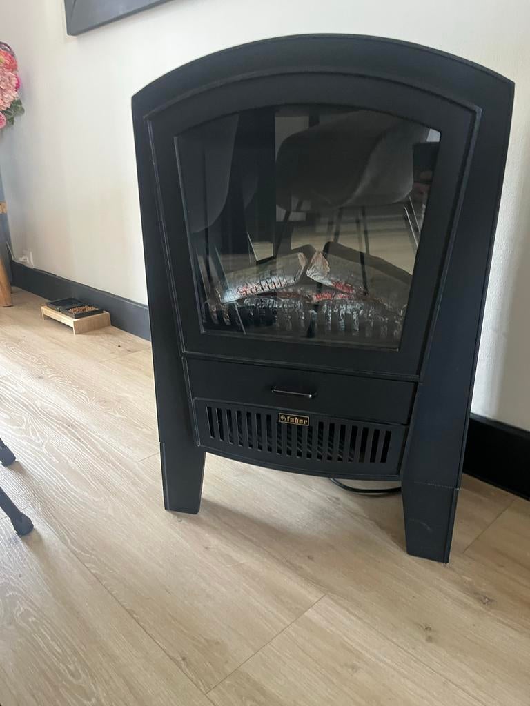 elektrische haard faber, Ophalen of Verzenden, Gebruikt, Vrijstaande haard, Elektrische haard