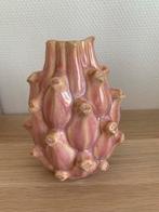 roze vaas met organische textuur, Huis en Inrichting, Woonaccessoires | Vazen, Ophalen, Overige kleuren, Minder dan 50 cm, Glas