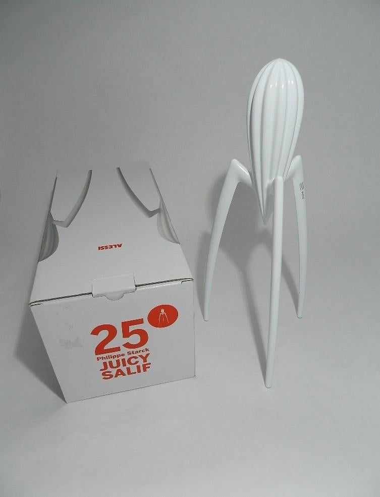Alessi 25th. JUBILEUM UITGAVE JUICY SALIF in WIT. Zeldzaam., Antiek en Kunst, Ophalen of Verzenden