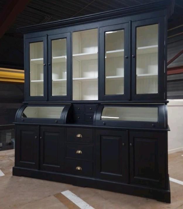 Prachtige Grutterskast/Winkelkast matzwart/wit, Ophalen, 200 cm of meer, Landelijk/sober/hotel chique, Zo goed als nieuw