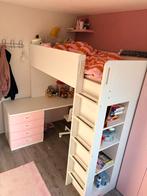 IKEA meisjes hoogslaper met bureau en matras, Ophalen of Verzenden, Gebruikt, Hoogslaper