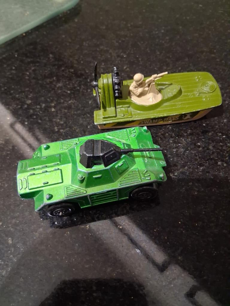 Matchbox Rolomatics No 73 Weasel & Superfast No 30 Swamp Rat, Ophalen of Verzenden, Gebruikt