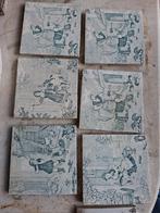 8 oude faience tegels, jaren 1800-1900, Antiek en Kunst, Ophalen of Verzenden