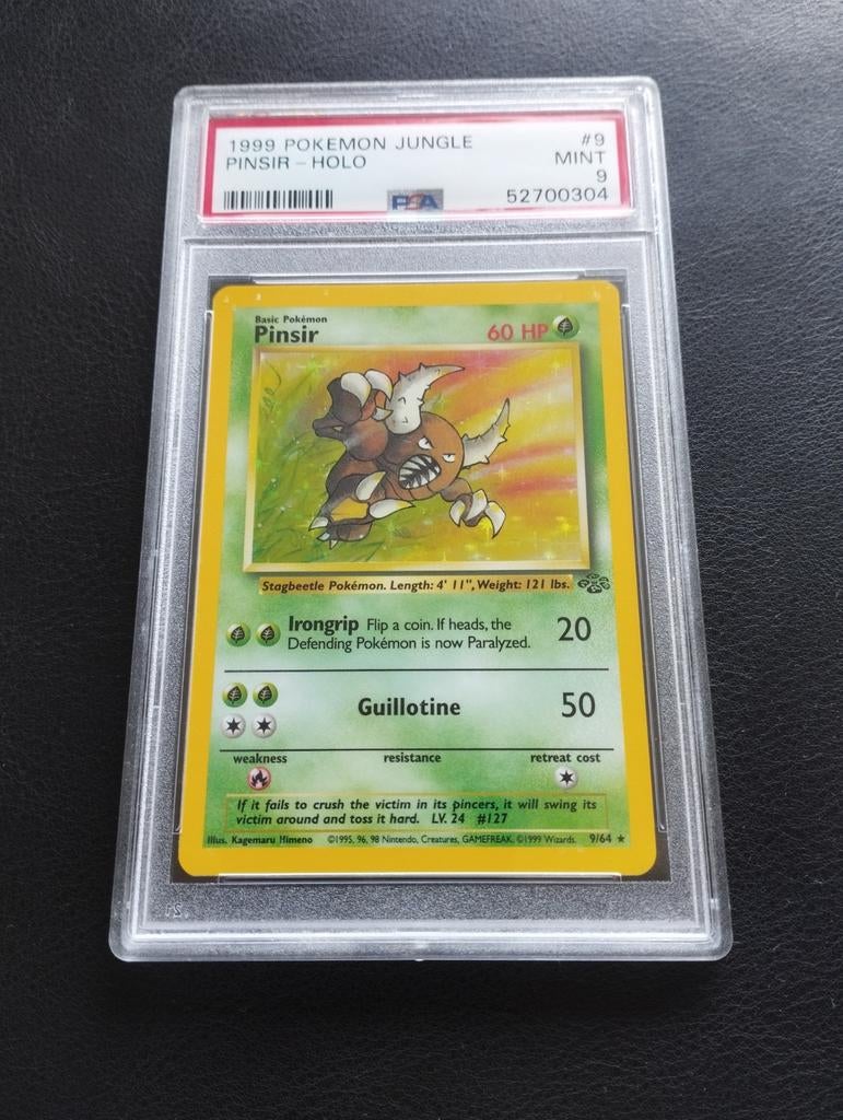 Pinsir Holo Pokemon kaart Jungle set PSA9 NM 9/64, Hobby en Vrije tijd, Verzamelkaartspellen | Pokémon, Ophalen of Verzenden, Zo goed als nieuw