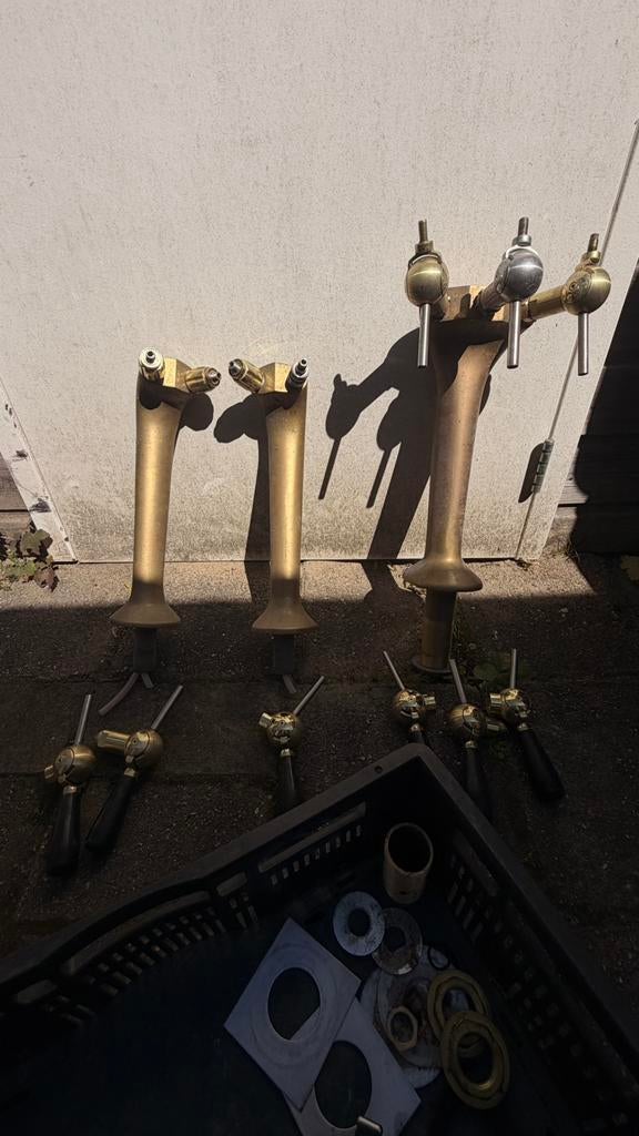 Messing Tapkranen (3 kops en 2 kops) - biertap -, Ophalen of Verzenden, Nieuw, Overige merken
