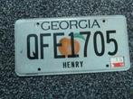 Kentekenplaat licenseplate Georgia Henry USA, Verzamelen, Verzenden, Gebruikt, Auto's