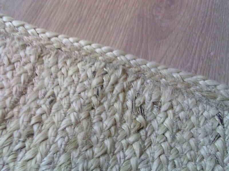 KEY WEST Handmade jute vloerkleed halve cirkel 75x150cm, Gebruikt, 200 cm of meer, Ophalen of Verzenden, Crème