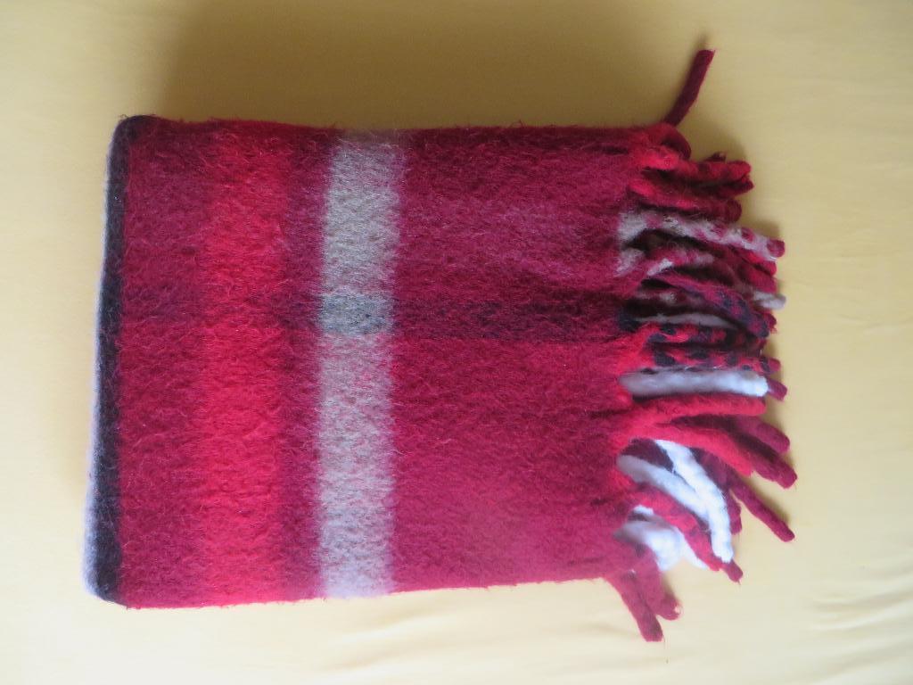 Wollen plaid 170x140, Huis en Inrichting, Woonaccessoires | Plaids en Woondekens, Ophalen of Verzenden, Gebruikt