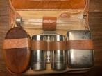 Vintage Reisset Heren - Scheer- en Verzorgingsset Leer, Ophalen, Gebruikt, Bruin