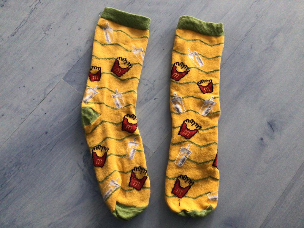 Mac Donalds sokken, Sokken en Kniesokken, Geel, Ophalen of Verzenden, Zo goed als nieuw