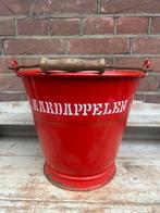 Aardappelen emmer rood emaille met gouden bies van BK, Antiek en Kunst, Ophalen of Verzenden