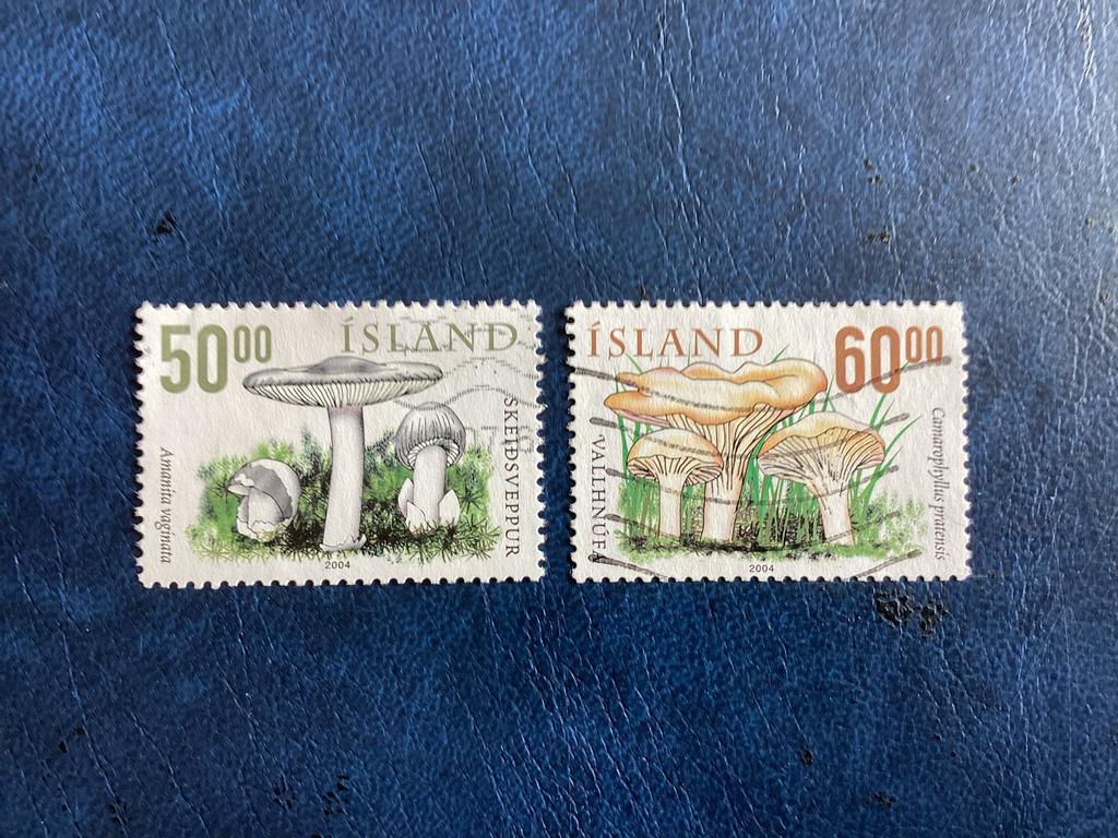 IJsland -paddenstoel postzegels 2004 - Mi.1071/72, Ophalen of Verzenden, IJsland, Gestempeld