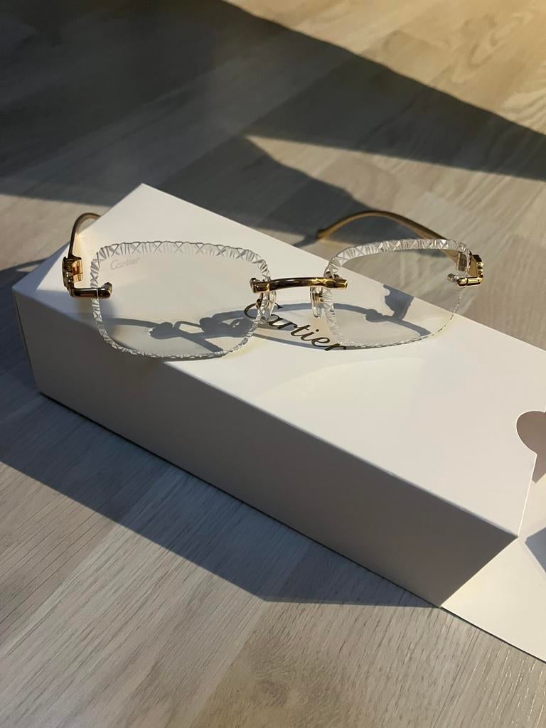 Cartier bril diamond cut, verkleurende glazen, Ophalen of Verzenden, Zo goed als nieuw, Bril, Overige merken