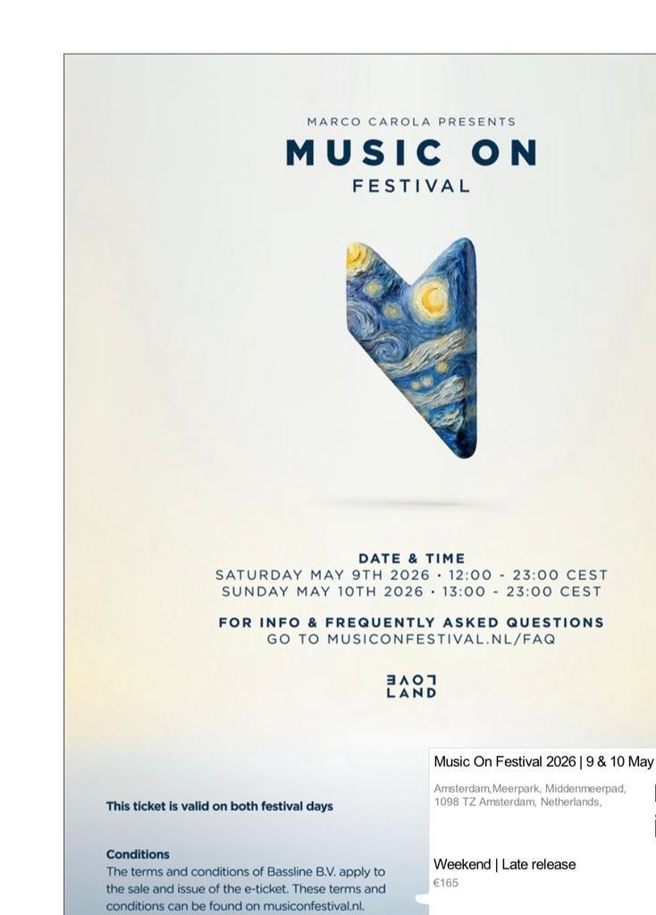 Music om festival, Tickets en Kaartjes, Concerten | Overige, Twee personen, Juli