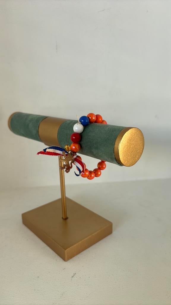 Koningsdag Oranje armband, Sieraden, Tassen en Uiterlijk, Armbanden, Ophalen of Verzenden, Nieuw, Oranje