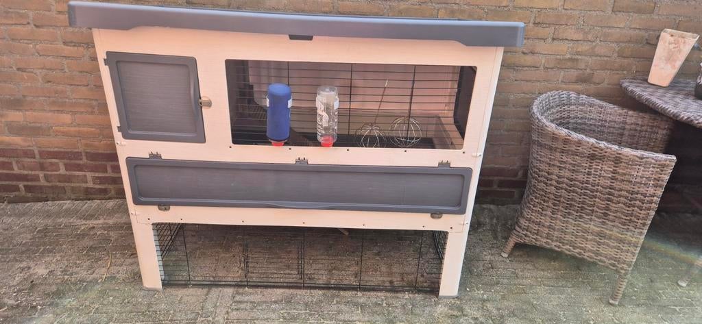 Ferplast grand lodge konijnenkooi 140, Dieren en Toebehoren, Knaagdieren en Konijnen | Hokken en Kooien, Ophalen, 90 cm of meer