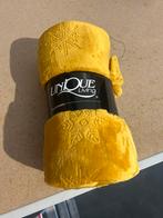 Nieuw - deken fleece  unique the label geel, Ophalen of Verzenden, Zo goed als nieuw