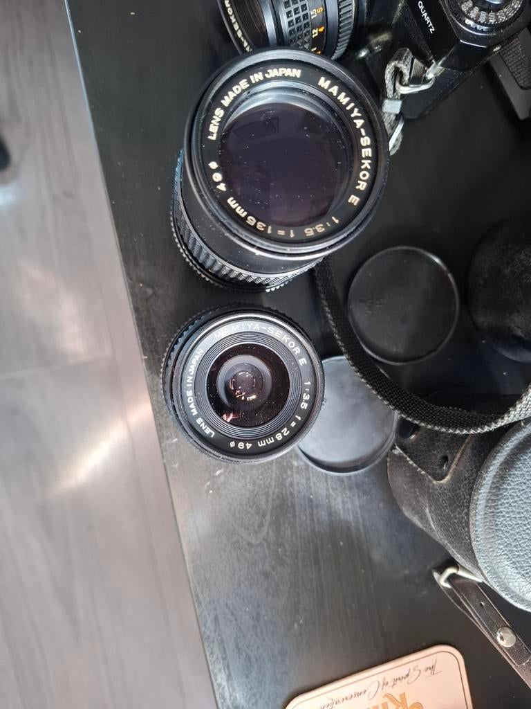 Mamiya Analoge Camera met 2 Lenzen en Draagtasjes, Ophalen of Verzenden, Gebruikt, Spiegelreflex, Overige Merken