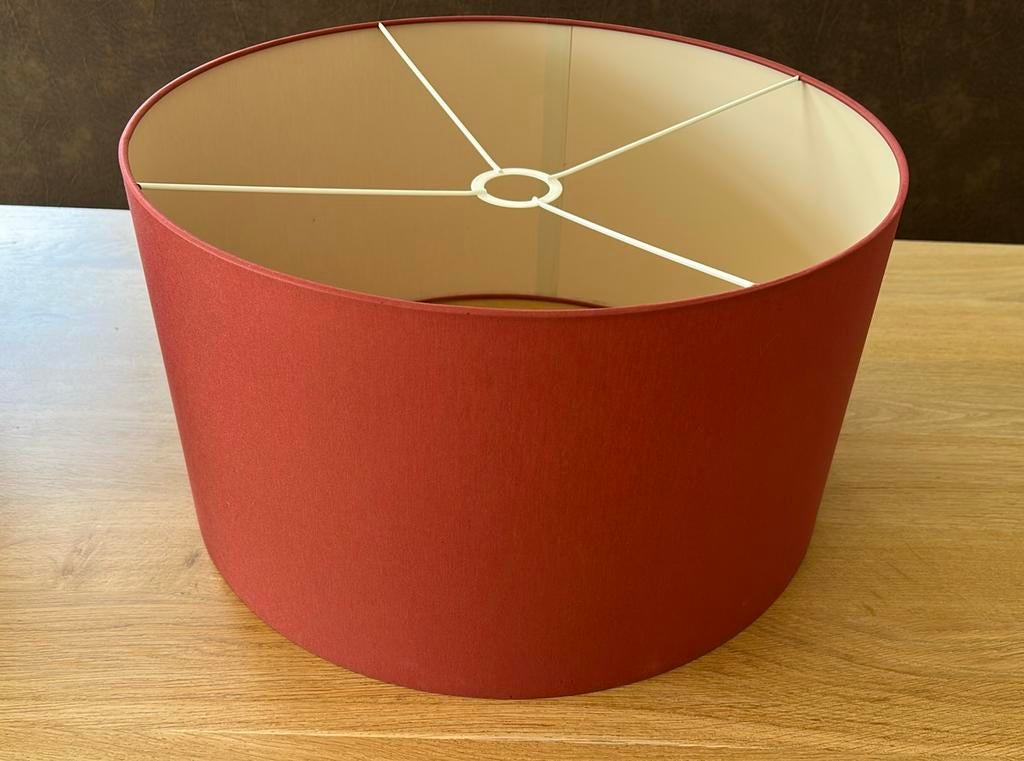Hoogwaardige kwaliteits lampenkap 45 cm. Rietveld, Ophalen, Zo goed als nieuw, Rood, Rond