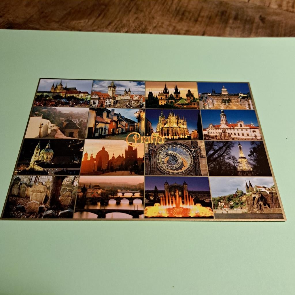Praag Ansichtkaart - Meerdere Zichten van de Stad, Verzamelen, Ansichtkaarten | Buitenland, Ophalen of Verzenden, 1980 tot heden