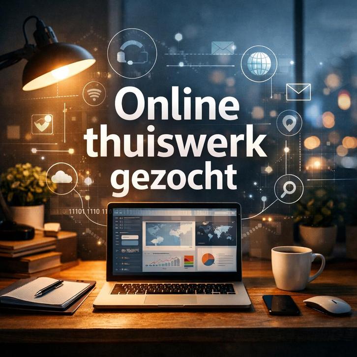 Online thuiswerk gezocht, Vacatures, Vacatures | Thuiswerk, Overige niveaus, Starter, Tijdelijk contract, Geschikt als bijbaan