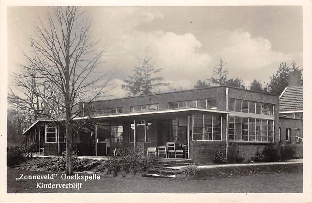 Oostkapelle Kinderverblijf Zonneveld  gem. Veere Fotokaart, Verzamelen, Ansichtkaarten | Nederland, Ophalen of Verzenden, 1920 tot 1940