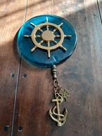Decoratieve Scheepsroer met Anker Hanger - Blauw Glas, Ophalen of Verzenden