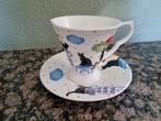 Katten theekopje, Ophalen of Verzenden, Zo goed als nieuw, Porselein, Kop en/of schotel