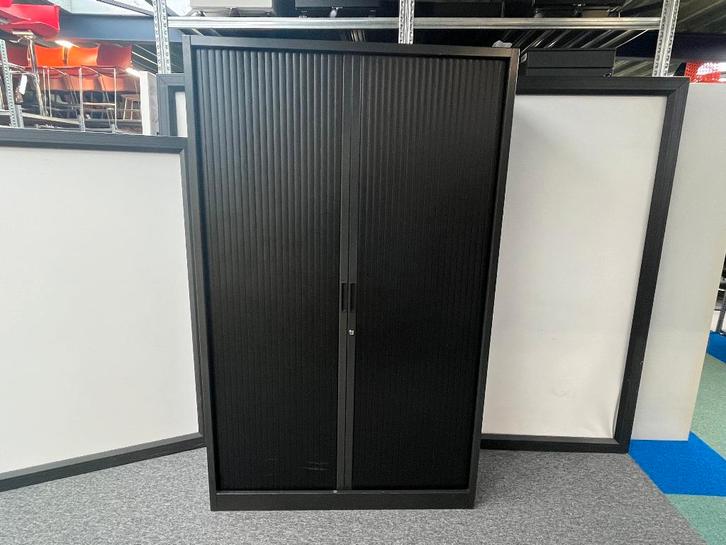 Roldeurkast 195x120 (Zwart), Huis en Inrichting, Kasten | Ladekasten, Gebruikt, 150 tot 200 cm, 100 tot 150 cm, 25 tot 50 cm, Ophalen of Verzenden