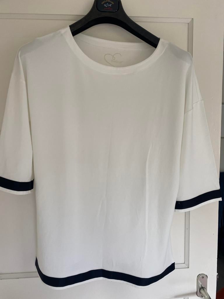 Backstage shirt tuniek  M wit met zwarte bies, Kleding | Dames, Ophalen of Verzenden, Zo goed als nieuw, Maat 38/40 (M), Wit