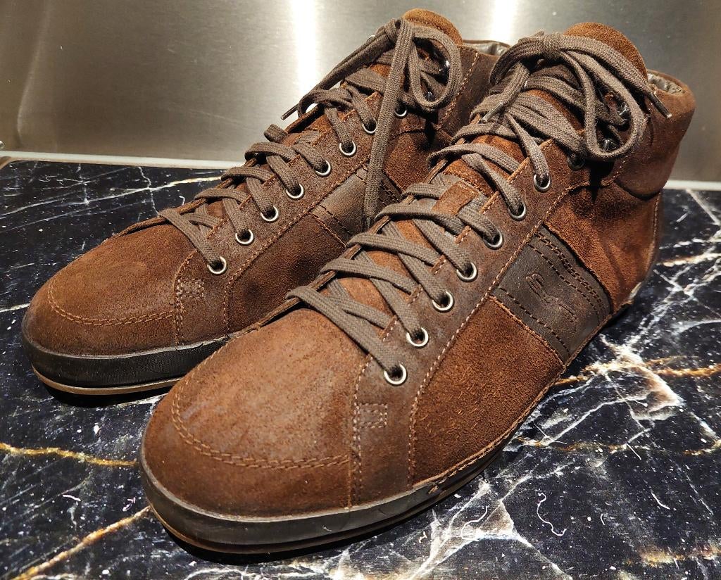 Santoni heren sneakers maat 10, Bruin, Ophalen of Verzenden, Santoni, Sneakers of Gympen