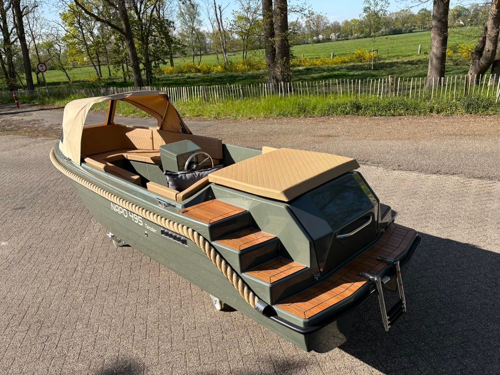 Unieke NAPO 495 Tender incl 9.9 pk vaarklaar bj.2026 NIEUW, Watersport en Boten, Ophalen, 10 tot 30 pk, Nieuw, 3 tot 6 meter
