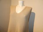 Marccain gebreide top langer model uitlopend onderkant N5, Kleding | Dames, Verzenden, Beige, Maat 42/44 (L), Zonder mouw