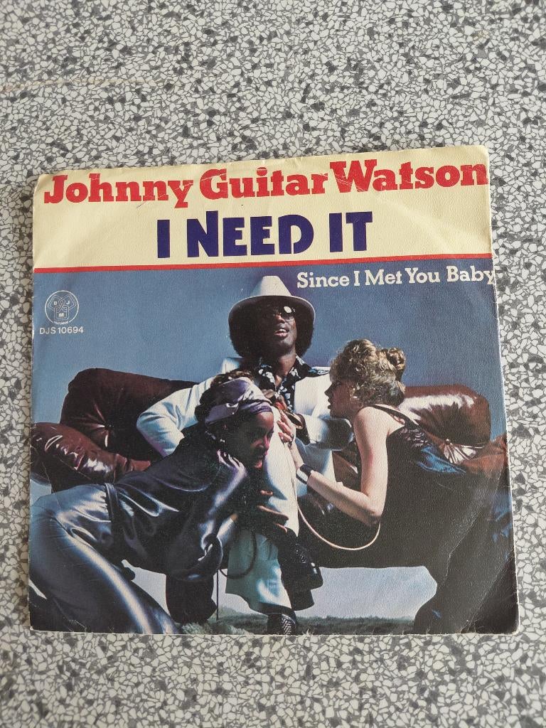 Johnny Guitar Watson op een DJM single uit 1974-I need it, Verzenden, Gebruikt, Overige formaten, R&B
