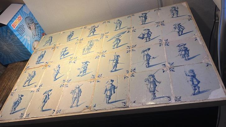 17 eeuw tegels antieke tegels Delfts, Antiek en Kunst, Antiek | Wandborden en Tegels, Ophalen of Verzenden