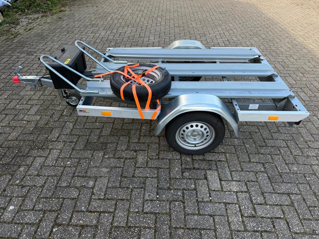 Motortrailer Stema MT750 BS2 voor 2 motoren ongeremd, Ophalen, Stema, Zo goed als nieuw, Stema