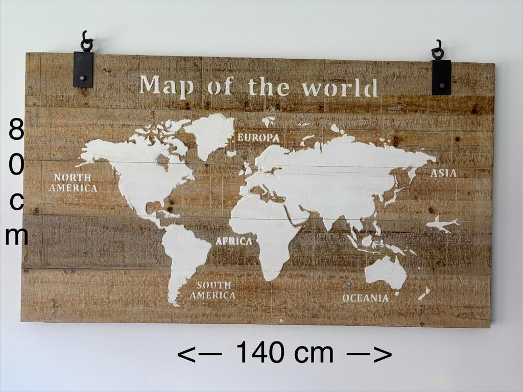 Wandbord wereldkaart, Huis en Inrichting, Woonaccessoires | Wanddecoraties, Ophalen