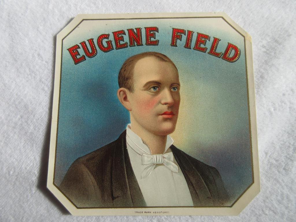 SIGARENKIST-ETIKET "EUGENE FIELD"-2, Verzamelen, Ophalen of Verzenden, Nieuw, Sigarenbandjes