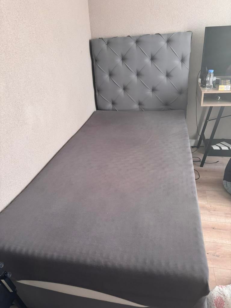 Boxspring 90x200, Ophalen of Verzenden, Zo goed als nieuw, Eenpersoons, 90 cm