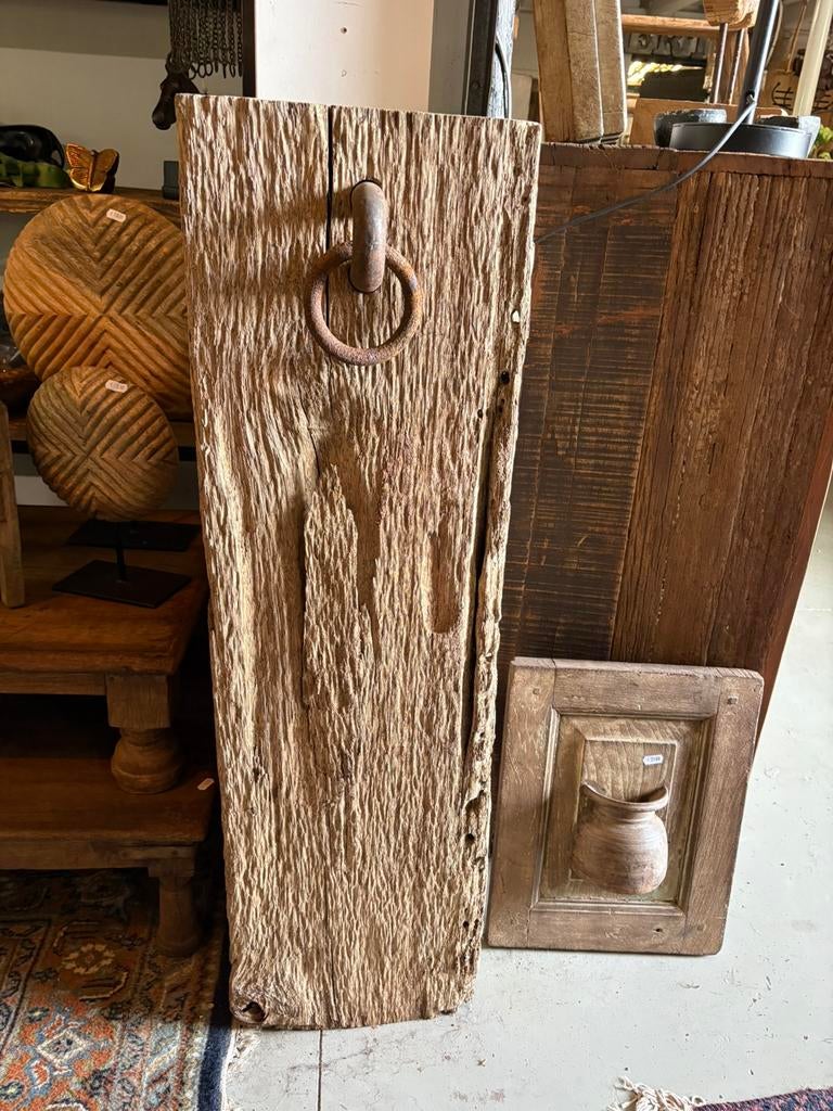 2 oude meerpalen van azobe hout, Ophalen, Gebruikt, Nvt, Nvt