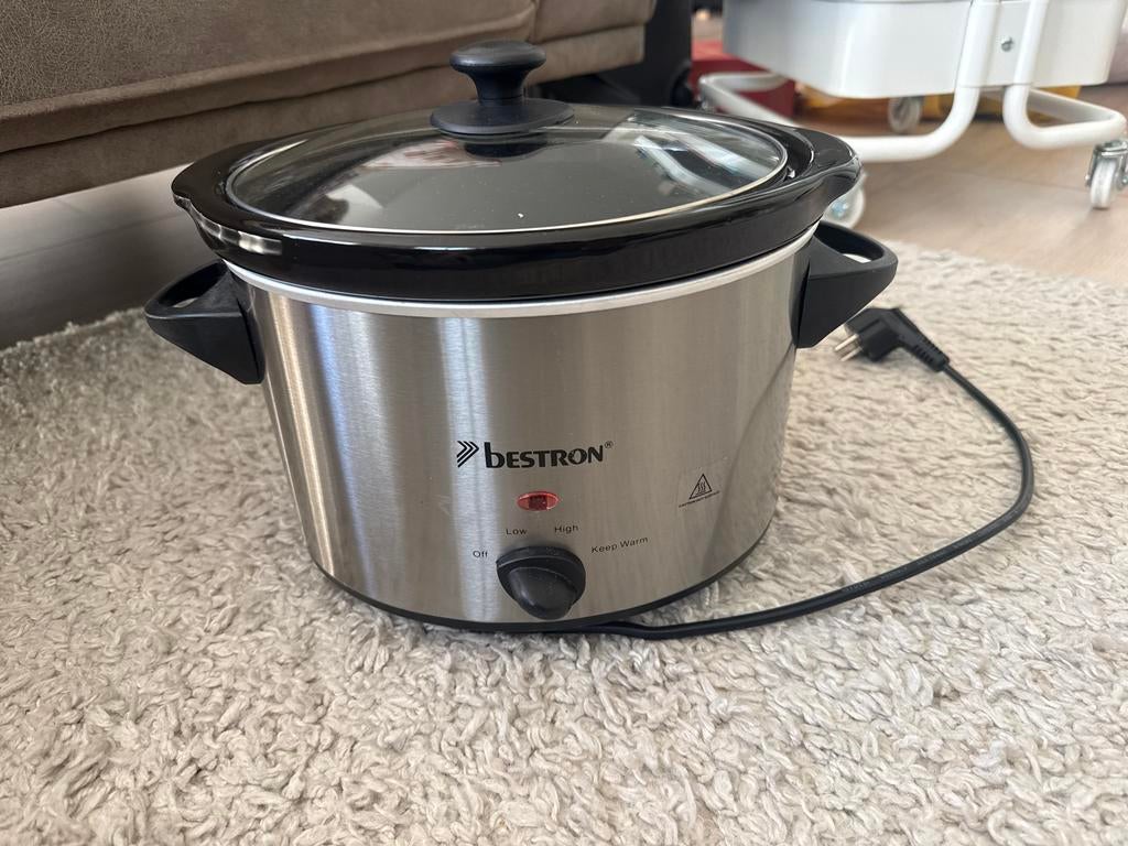 Bestron Slowcooker - RVS - Zo goed als nieuw, Witgoed en Apparatuur, Slowcookers, Ophalen, Zo goed als nieuw