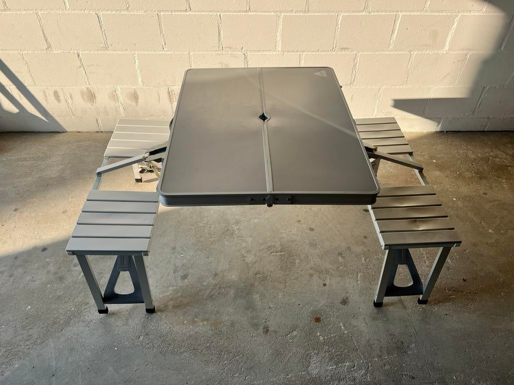 Camp gear picknicktafel, Ophalen, Gebruikt, Staal, Inklapbaar