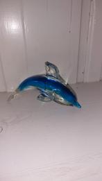 Glazen blauwe dolfijn - Decoratief beeldje, Verzamelen, Beelden en Beeldjes, Ophalen