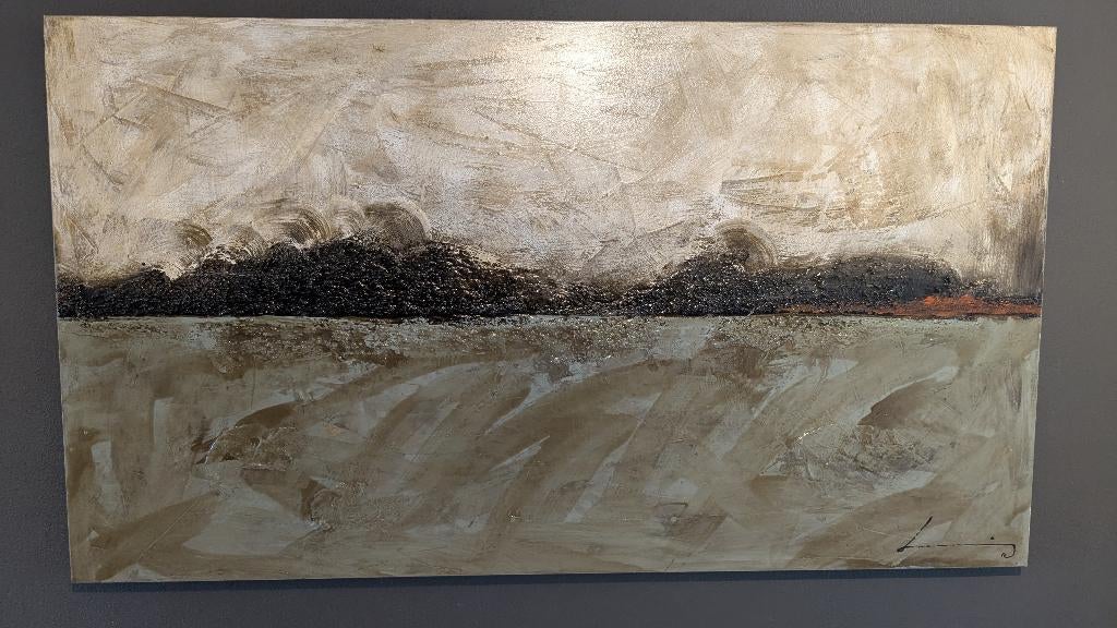 Abstract schilderij met reliëf, Antiek en Kunst, Ophalen