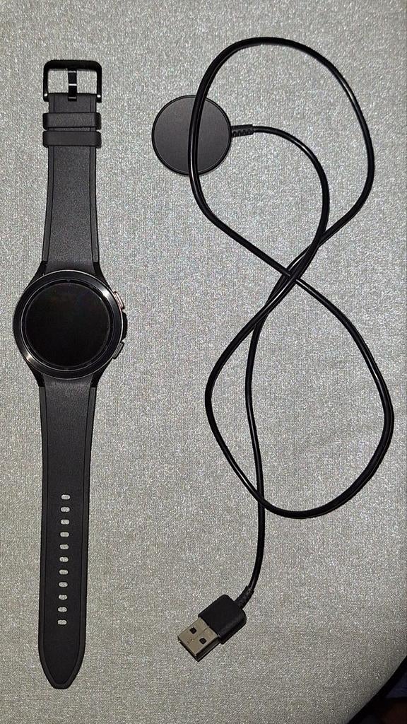 Samsung Galaxy Watch4 Classic 46mm (zwart), Zwart, Samsung ⌚️, Ophalen of Verzenden, Zo goed als nieuw