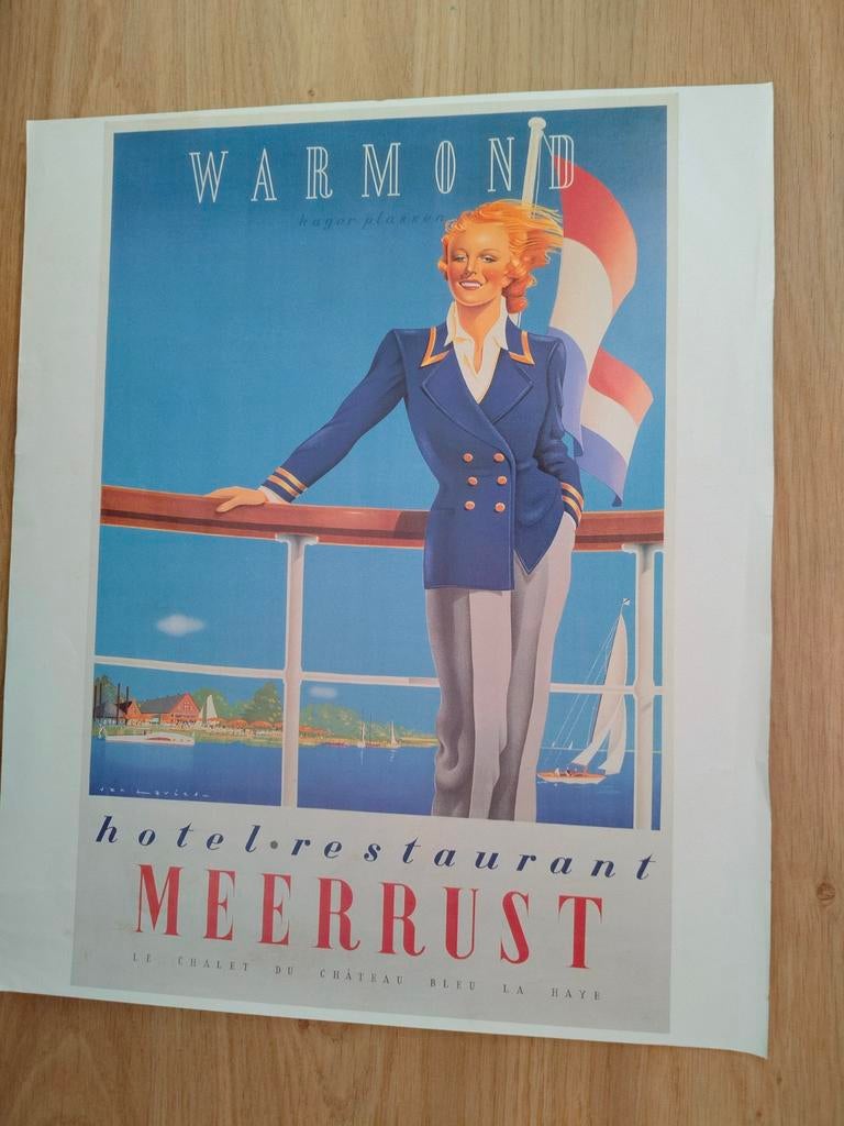 WARMOND  HOTEL RESTAURANT MEERRUST, Verzenden, Zo goed als nieuw, Rechthoekig Staand, Reclame