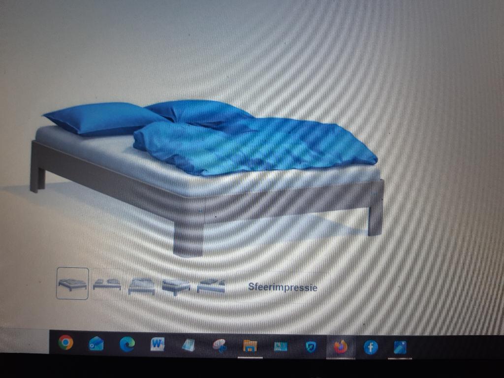 auping bed elektrisch, Huis en Inrichting, Ophalen, Beige, 190 cm of minder, Twijfelaar