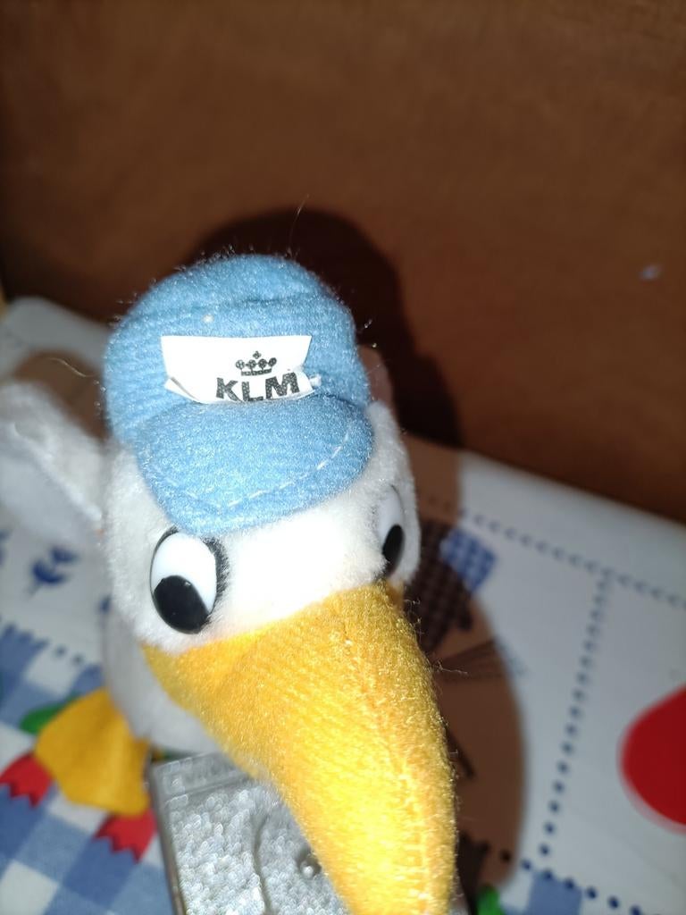 KLM meeuw knuffeltje Tendertoys 14 cm groot, Ophalen of Verzenden, Zo goed als nieuw, Overige typen